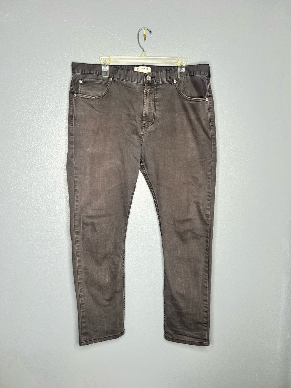 Bullhead Cotton Gray Wash Mid rise Men's Skinny Jeans size 36x32